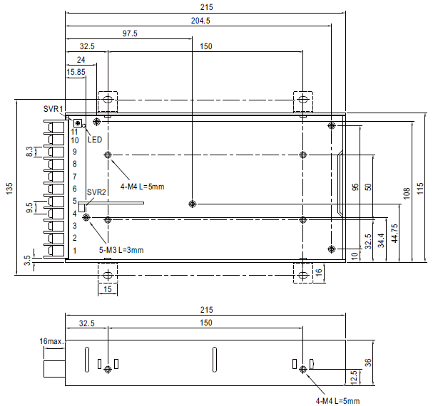 Meanwell HDP-190 Series HDP-190-3.8 HDP-190-2.8 LED Displays Power Supply