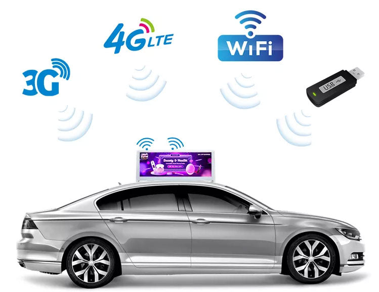Taxi Top LED Display Screen Car Advertising LED Screen Roof Sign