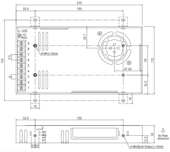 Alimentatore per display a LED Meanwell serie RSP-320 RSP-320-5 RSP-320-4