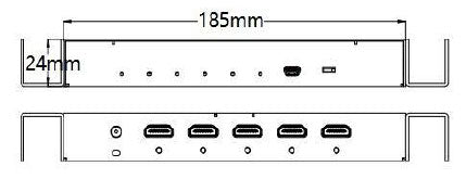 RGBlink DXP H0104 HDMI-Verteiler 1 Eingang 4 Ausgang-Video-Matrix-Splitter