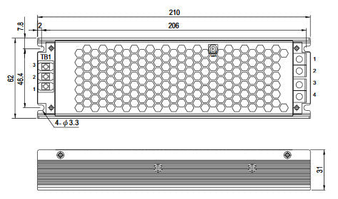 Meanwell HSP-200 Series LED Displays Power Supply