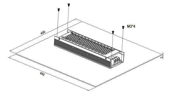 Alimentatore per display LED serie Meanwell HSP-200