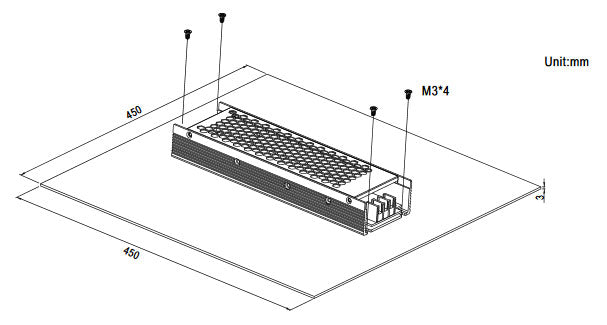 Meanwell ERP-350 Series ERP-350-12 ERP-350-24 LED hiển thị nguồn cung cấp điện